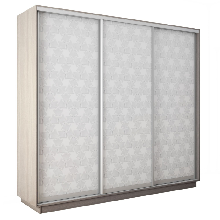 Шкафы-купе 3-х дверные, Шкаф-купе Экспресс 3-х дверный Фотопечать Калейдоскоп Стекла 240х45х240