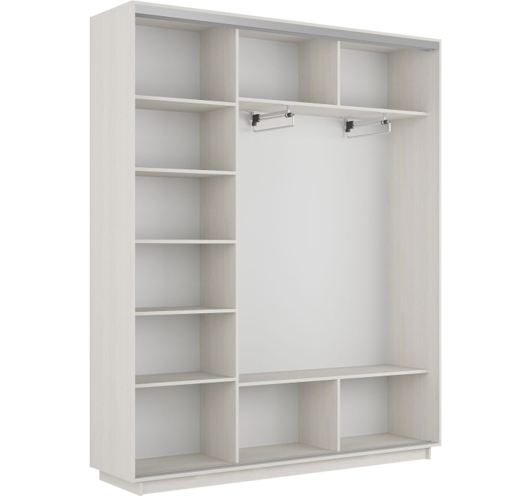 Шкафы-купе 3-х дверные, Шкаф-купе Экспресс 3-х дверный Фотопечать Квадрат Стекла 180х45х220