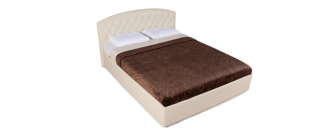 Кровать с мягким изголовьем Пальмира, база, экокожа, 160*200