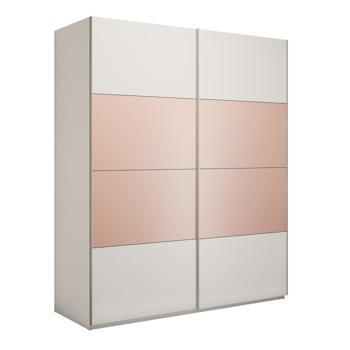 Шкафы-купе 2-х дверные, Шкаф-купе Эста 2-х дверный ДСП/Стекла пудра/Доводчик 200х66х240