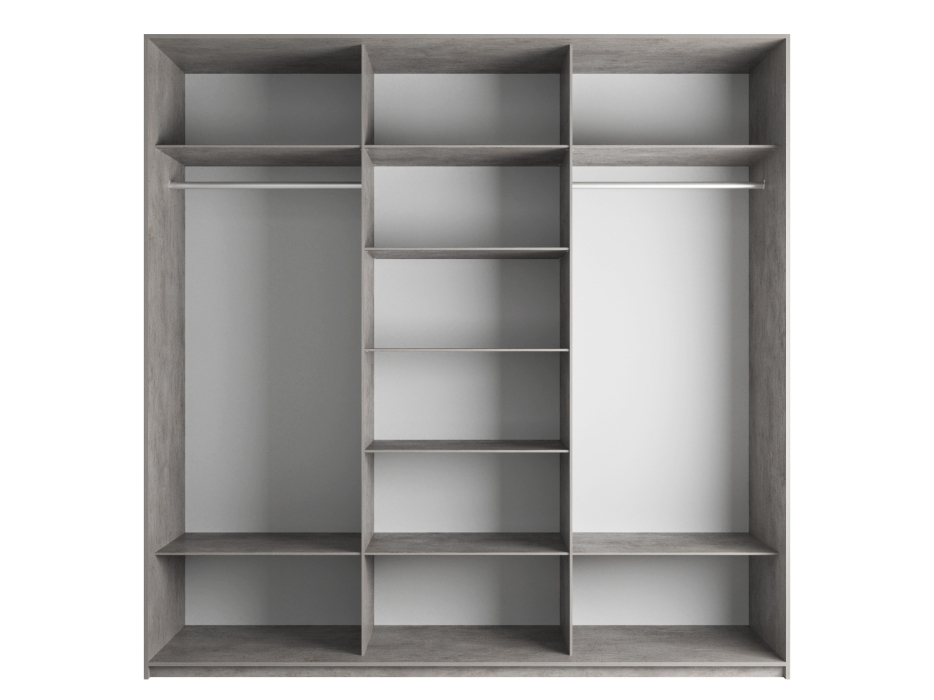 Шкафы-купе 3-х дверные, Шкаф-купе Эста 3-х дверный Стекла пудра/Доводчик 300х66х240