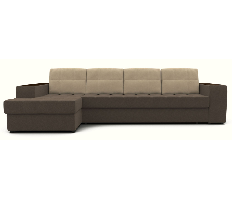 Диваны угловые в гостиную, Угловой диван ЭДИНБУРГ Д3 с оттоманкой левый шенилл