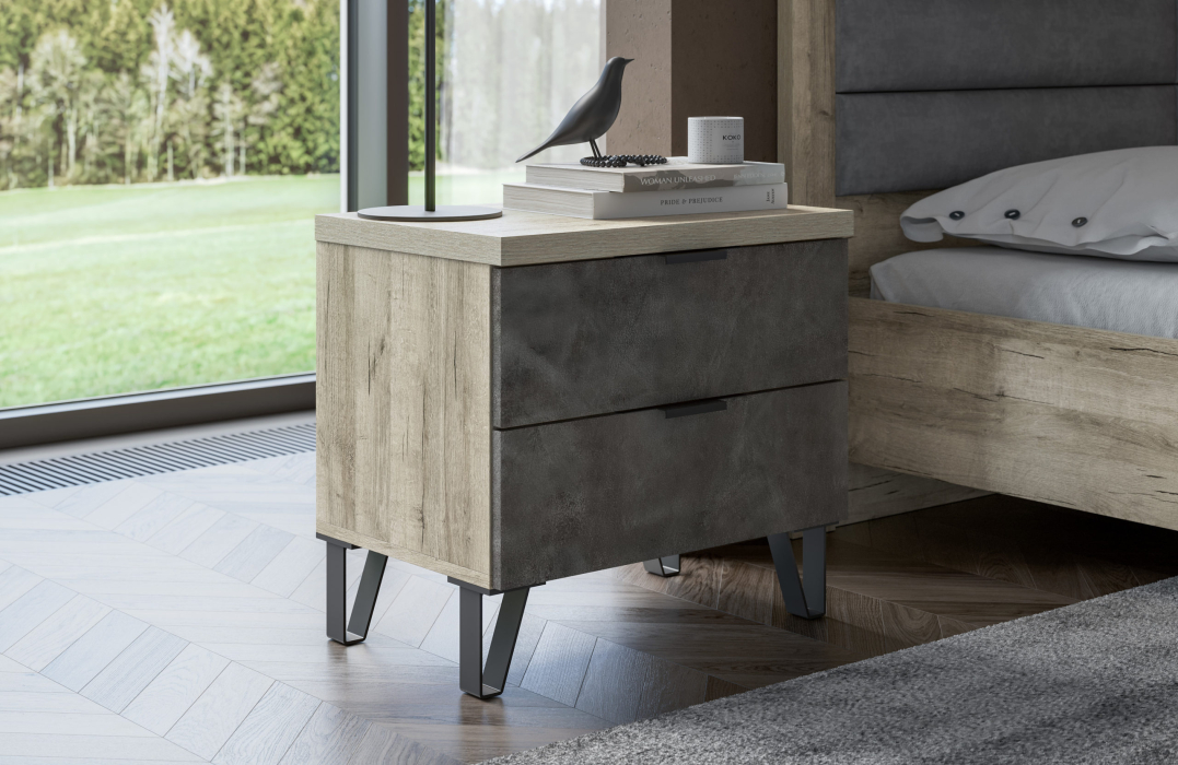 Анима, дуб серый, камень темный